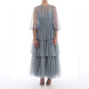 RED Valentino Glitter Polka Dot Tulle Dress